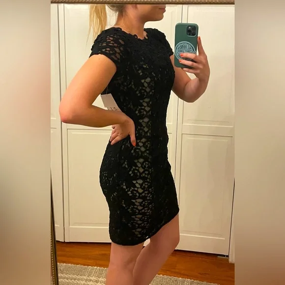 Chetta B | Dresses | Black Lace Sherrie Bloom Peter Noviello Chetta B Dress  | Poshmark